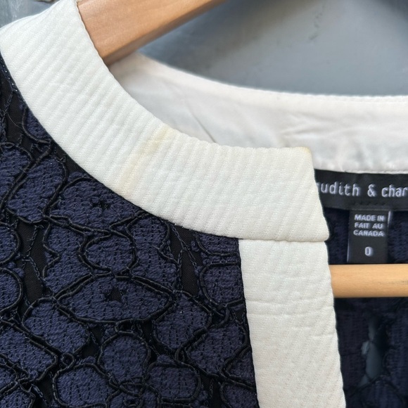 Judith & Charles Lace overlay Blouse, Size 0 - Picture 4 of 8